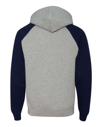 JERZEES Unisex Nublend® Colorblocked Raglan Hooded Sweatshirt - Back