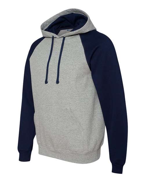 JERZEES Unisex Nublend® Colorblocked Raglan Hooded Sweatshirt - Side