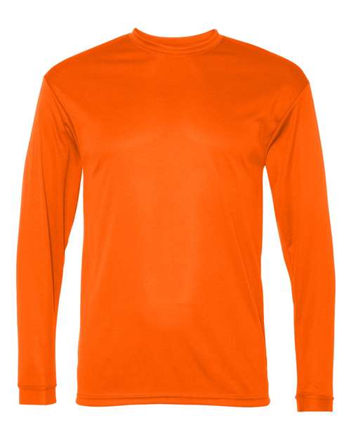 Unisex Performance Long Sleeve T-Shirt - Safety Orange Front
