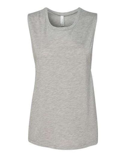 BELLA + CANVAS Women's Flowy Scoop Muscle Tank - Athletic Heather Front