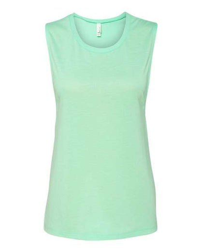 BELLA + CANVAS Women's Flowy Scoop Muscle Tank - Mint Front