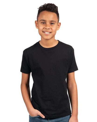 Next Level Youth Cotton Tee - Model Front