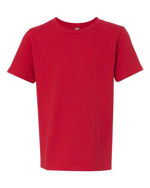 Next Level Youth Cotton Tee - Red Front