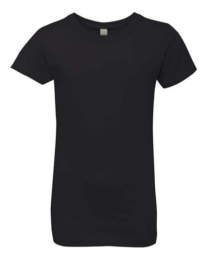 Next Level Girls’ Cotton Princess Tee - Black Front