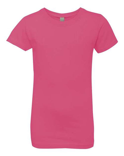 Next Level Girls’ Cotton Princess Tee - Hot Pink Front