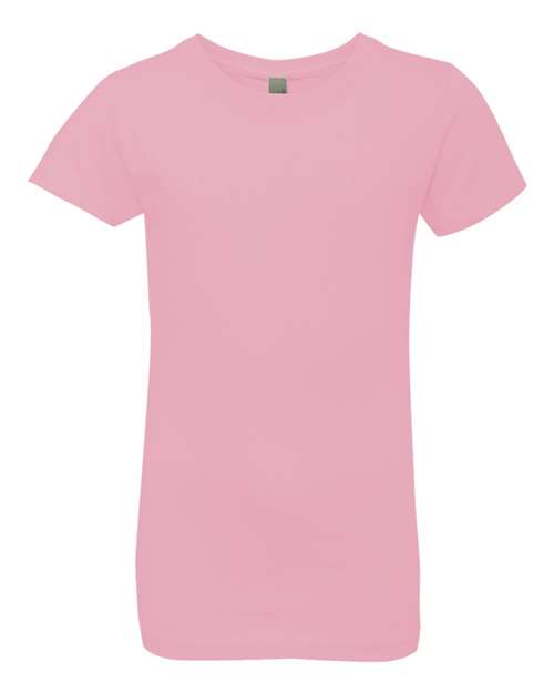 Next Level Girls’ Cotton Princess Tee - Light Pink Front