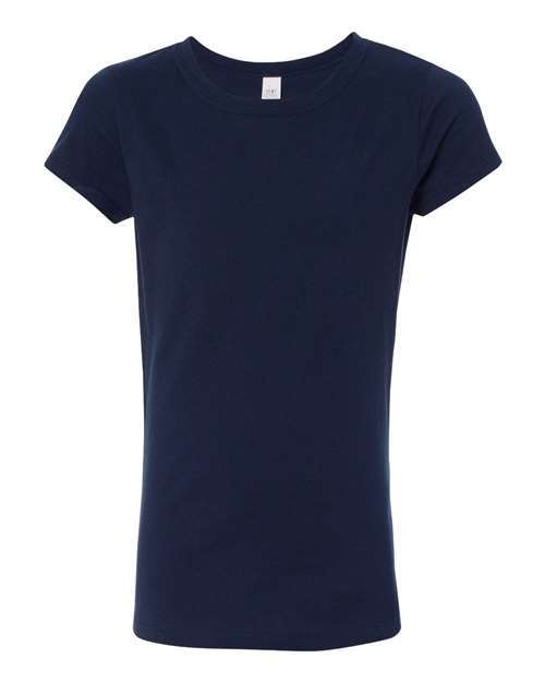 Next Level Girls’ Cotton Princess Tee - Midnight Navy Front