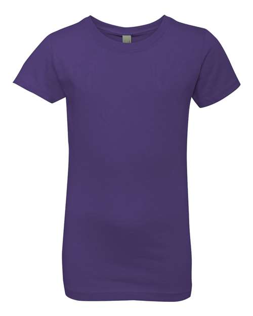 Next Level Girls’ Cotton Princess Tee - Purple Rush Front