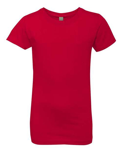Next Level Girls’ Cotton Princess Tee - Red Front