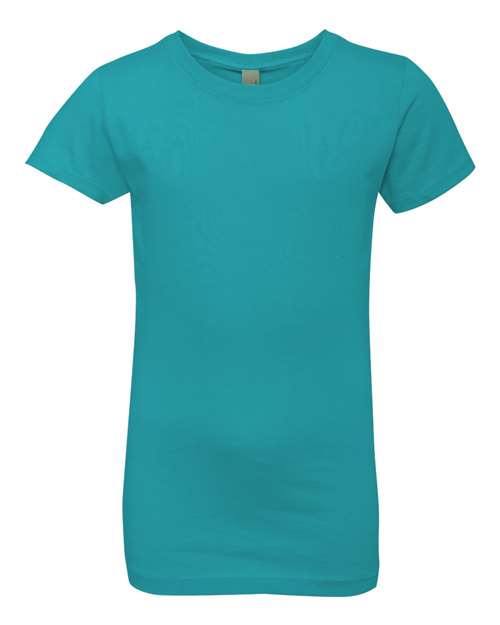 Next Level Girls’ Cotton Princess Tee - Tahiti Blue Front