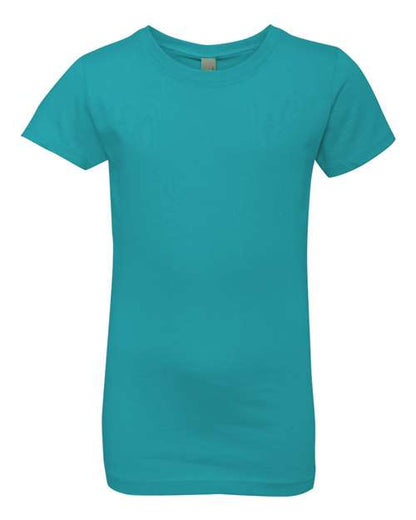 Next Level Girls’ Cotton Princess Tee - Tahiti Blue Front