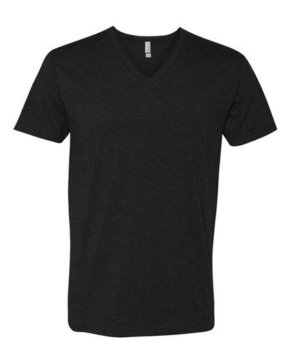 Next Level Unisex CVC V-Neck Tee - Black Front