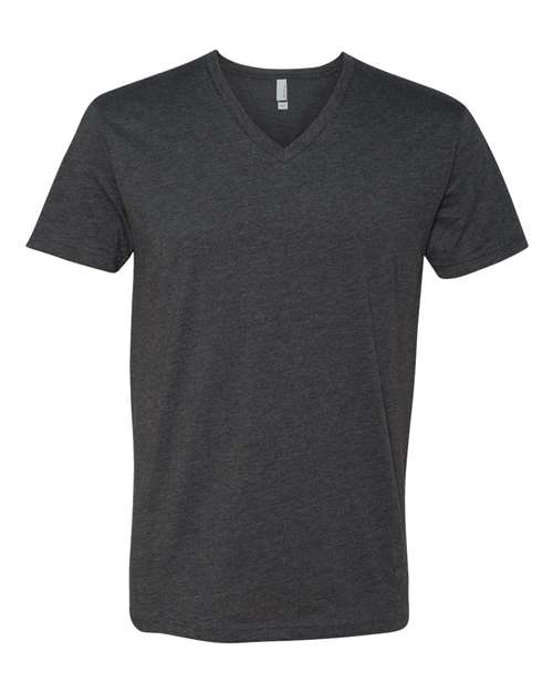 Next Level Unisex CVC V-Neck Tee - Charcoal Front