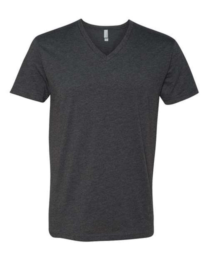 Next Level Unisex CVC V-Neck Tee - Charcoal Front
