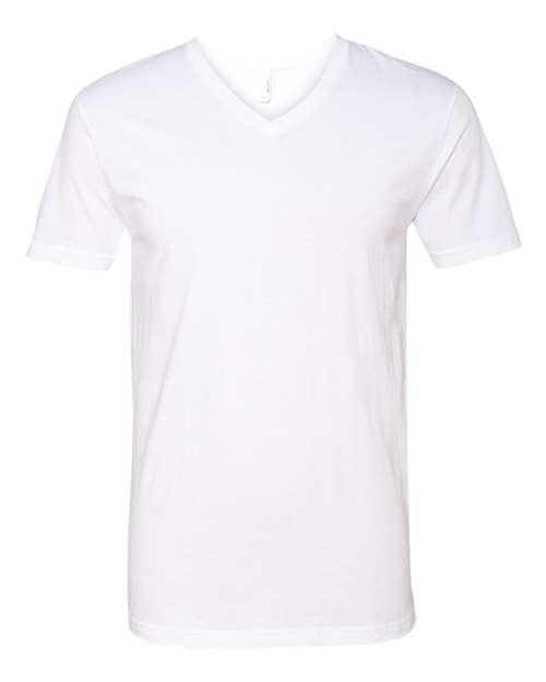 Next Level Unisex CVC V-Neck Tee - White Front