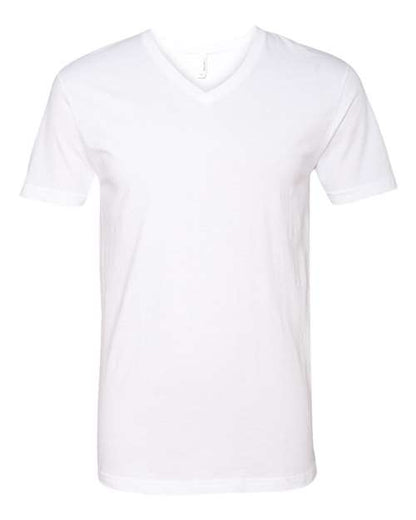 Next Level Unisex CVC V-Neck Tee - White Front