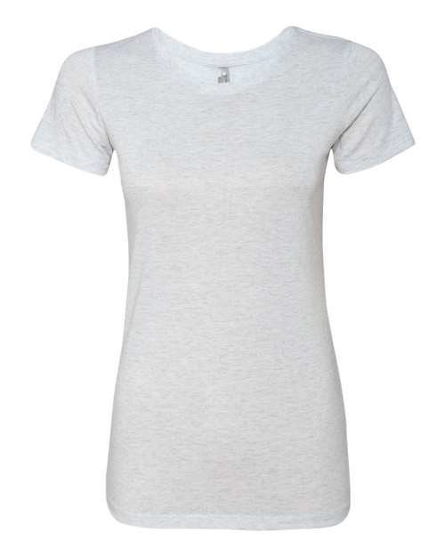 Next Level Women’s Triblend Tee - Heather White Front