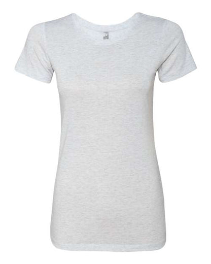 Next Level Women’s Triblend Tee - Heather White Front