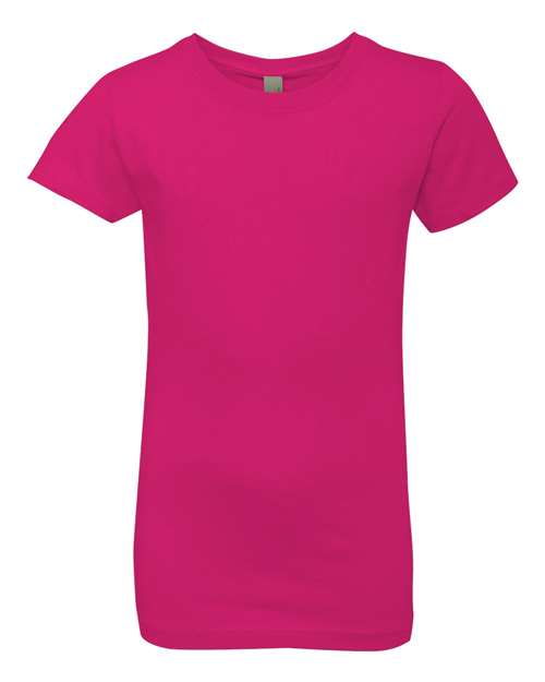 Next Level Girls’ Cotton Princess Tee - Raspberry Front