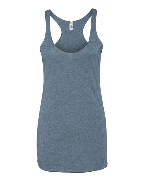 Next Level Women’s Triblend Racerback Tank - Indigo Front