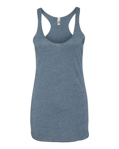 Next Level Women’s Triblend Racerback Tank - Indigo Front