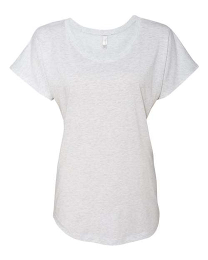 Next Level Women’s Triblend Dolman Tee - Heather White Front