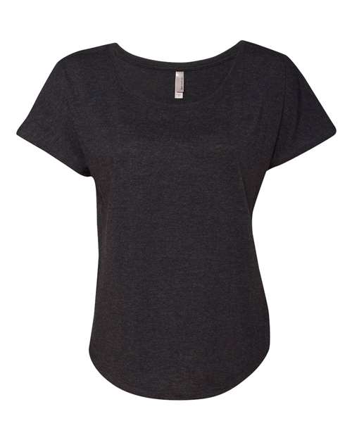 Next Level Women’s Triblend Dolman Tee - Vintage Black Front