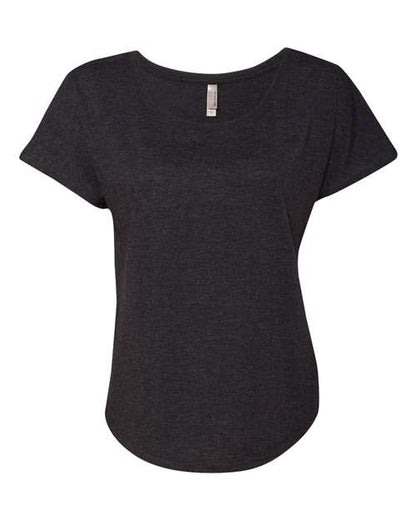 Next Level Women’s Triblend Dolman Tee - Vintage Black Front