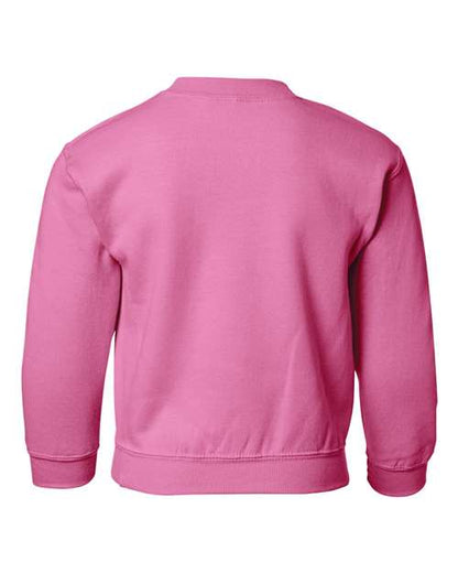 Youth Heavy Blend™ Crewneck Sweatshirt - Safety Pink Back