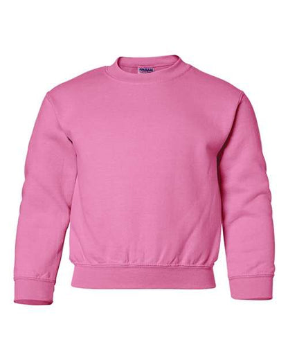 Youth Heavy Blend™ Crewneck Sweatshirt - Safety Pink Front