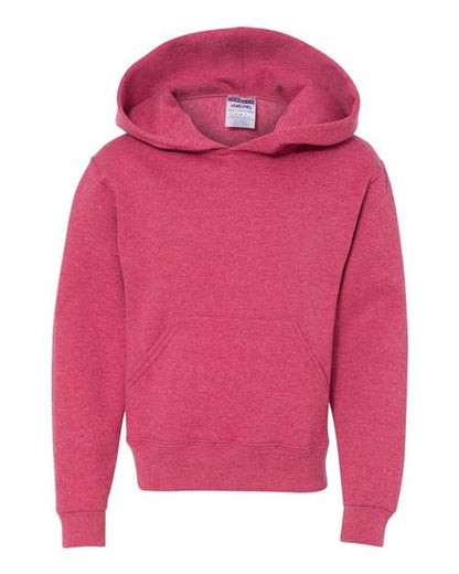 JERZEES Youth NuBlend® Hooded Sweatshirt - Vintage Heather Red Front
