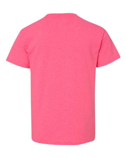 Youth Heavy Cotton™ T-Shirt - Safety Pink Back