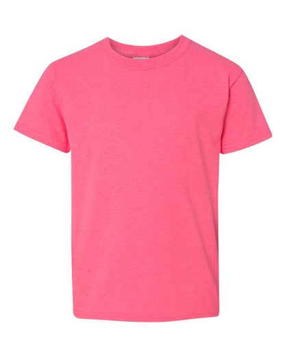 Youth Heavy Cotton™ T-Shirt - Safety Pink Front