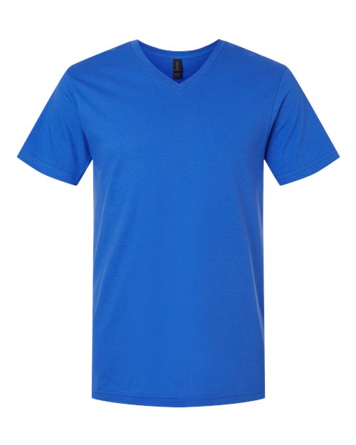 Unisex Softstyle® V-Neck T-Shirt - Royal Front