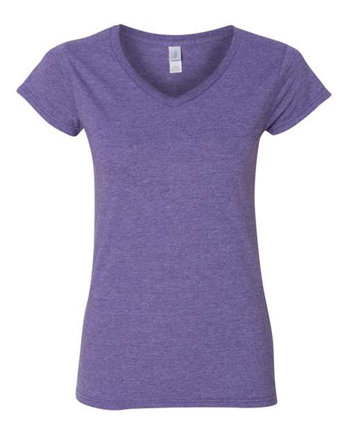 Gildan Women's Softstyle® V-Neck T-Shirt - Heather Purple Front