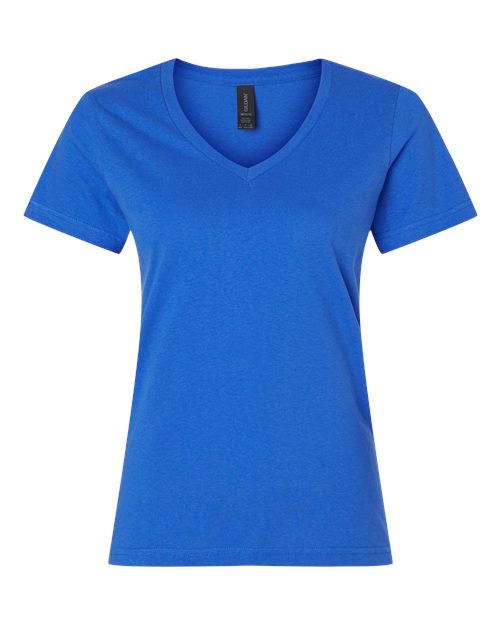 Gildan Women's Softstyle® V-Neck T-Shirt - Royal Front