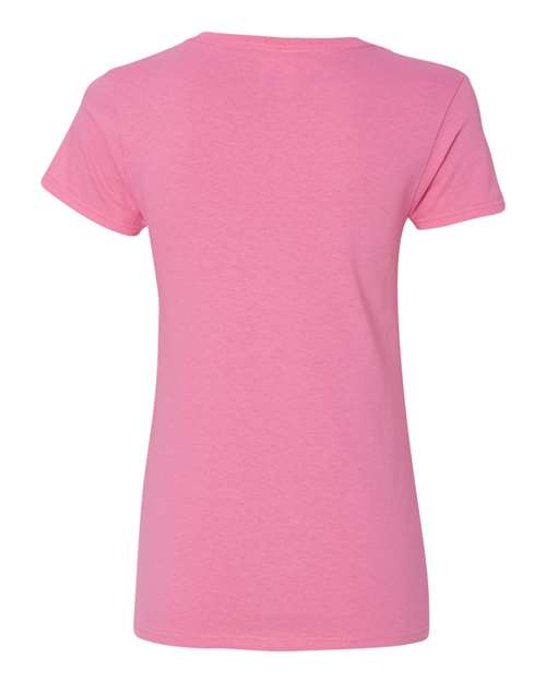 Women's Heavy Cotton™ V-Neck T-Shirt - Azalea Back