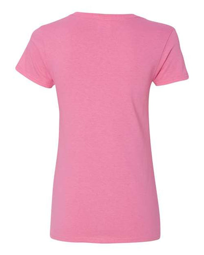 Women's Heavy Cotton™ V-Neck T-Shirt - Azalea Back