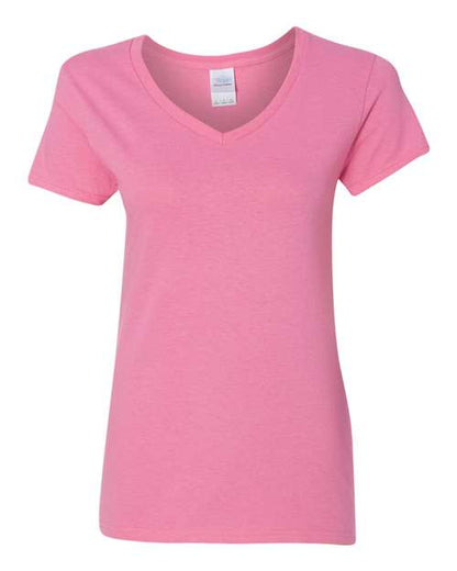 Women's Heavy Cotton™ V-Neck T-Shirt - Azalea Front