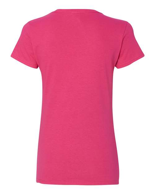 Women's Heavy Cotton™ V-Neck T-Shirt - Heliconia Back