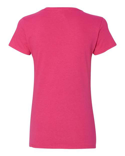 Women's Heavy Cotton™ V-Neck T-Shirt - Heliconia Back