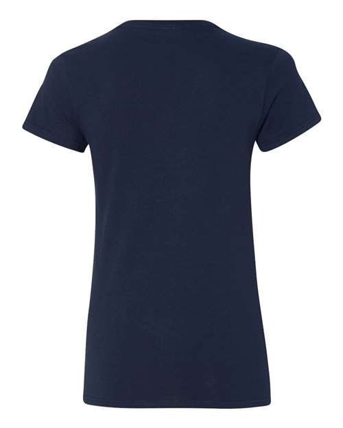 Women's Heavy Cotton™ V-Neck T-Shirt - Navy Back