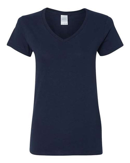 Women's Heavy Cotton™ V-Neck T-Shirt - Navy Front