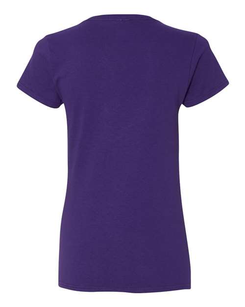 Women's Heavy Cotton™ V-Neck T-Shirt - Purple Back