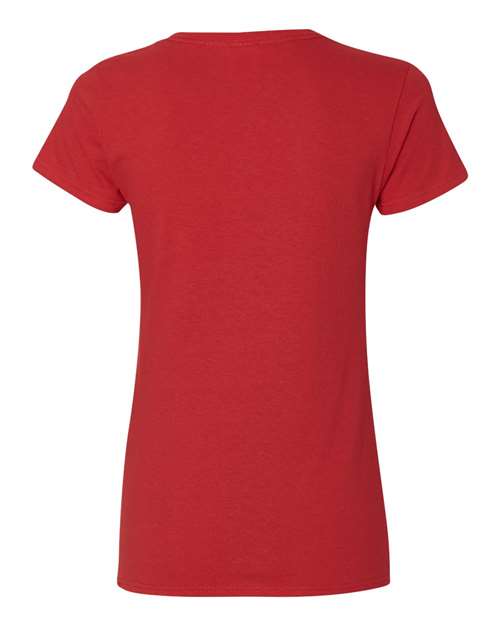 Women's Heavy Cotton™ V-Neck T-Shirt - Red Back