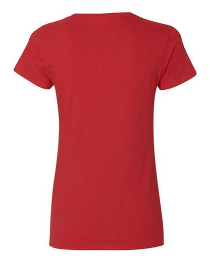 Women's Heavy Cotton™ V-Neck T-Shirt - Red Back