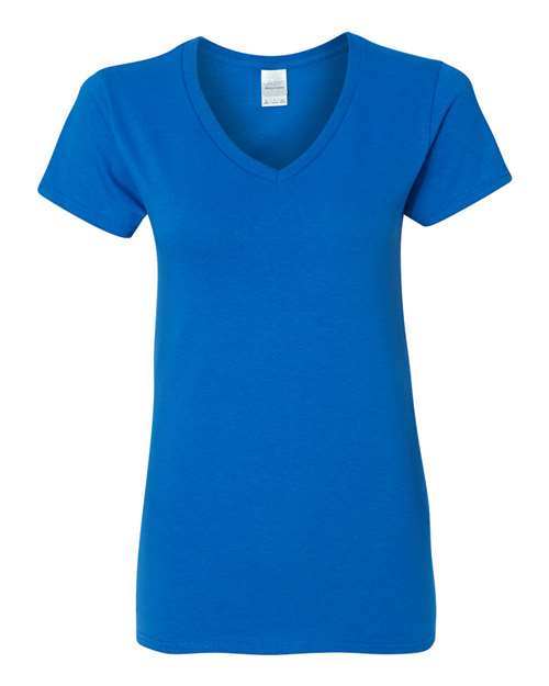 Women's Heavy Cotton™ V-Neck T-Shirt - Royal Front