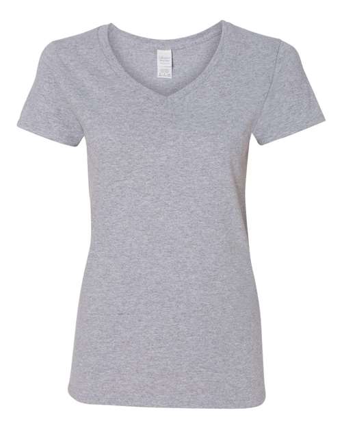 Women's Heavy Cotton™ V-Neck T-Shirt - Sport Grey Front