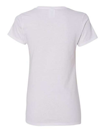 Women's Heavy Cotton™ V-Neck T-Shirt - White Back