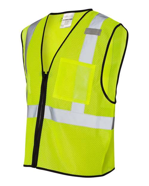 Kishigo Unisex Single Pocket Zipper Mesh Class 2 Vest - Side